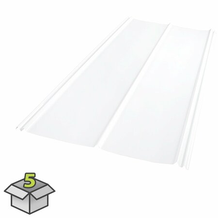 SUNSKY 5V 26.22 in. x 6 ft. Clear Polycarbonate Roof Panel, 5PK 401026